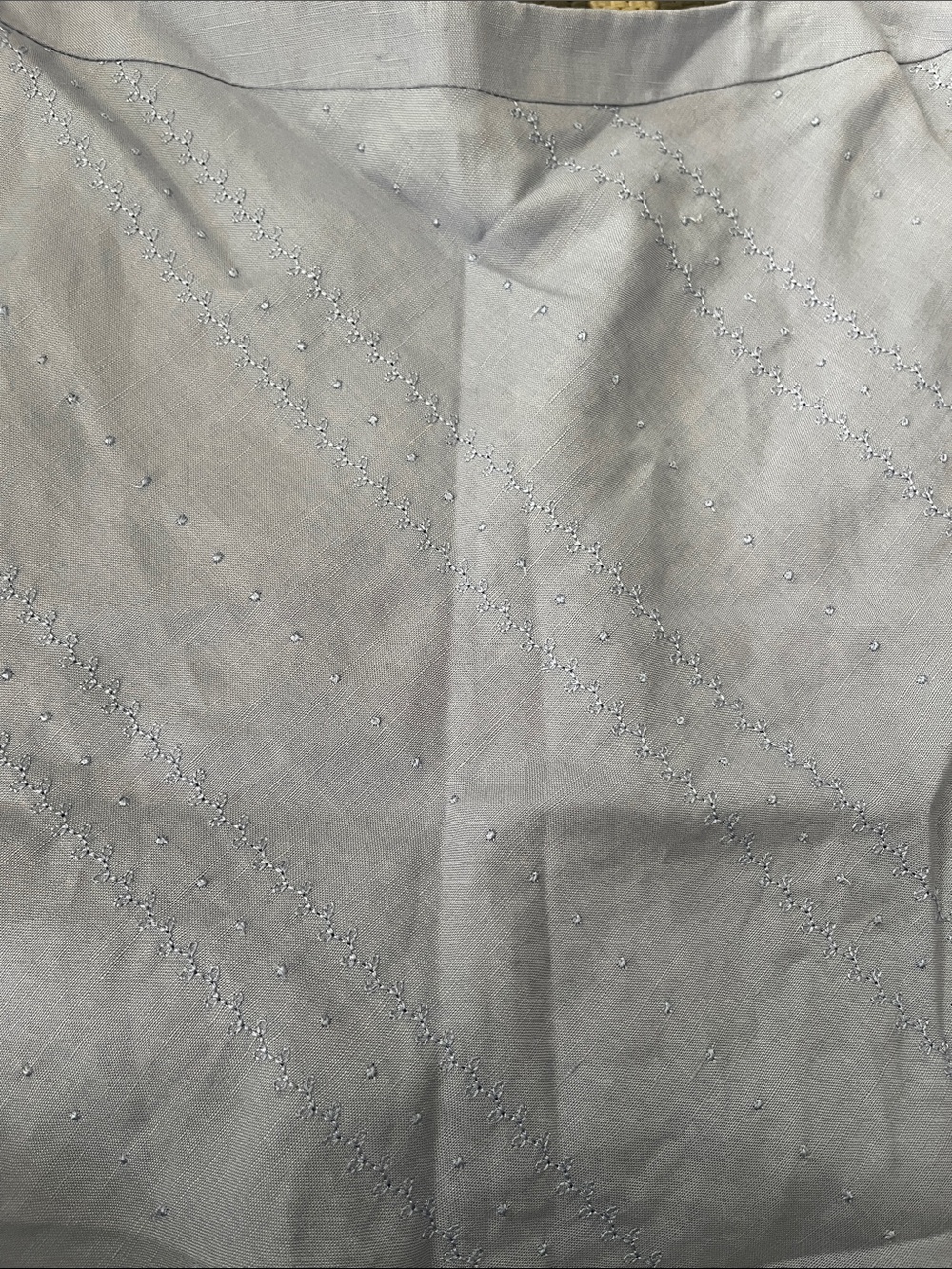 Ann Taylor Light Blue A-Line Eyelet Skirt - Picture 3 of 5